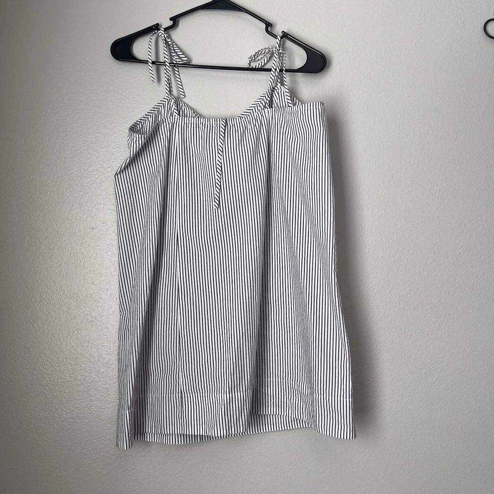 Anthropologie Women's 100% Cotton Mini Dress Seersucker Spaghetti Strap Dress M - Picture 2 of 8